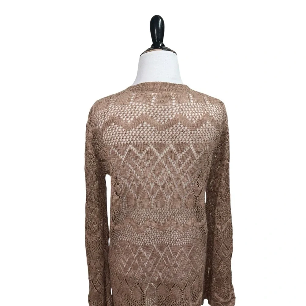 Sweet Envy Women's L Large Open Front Knit Cardigan Knit Knee Length Lightweight